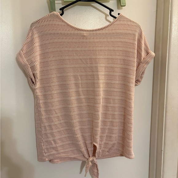 Caution To The Wind Tops - Pink Textured Women's Top